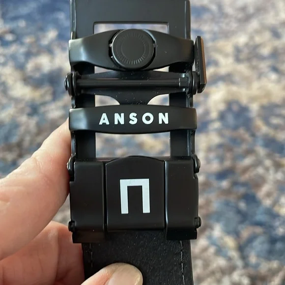 Men's Black ANSON  Belt 55 inches - Picture 2 of 4